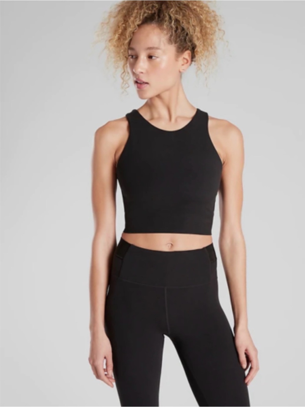 Athleta Conscious Crop Bra D-DD, Black, Medium